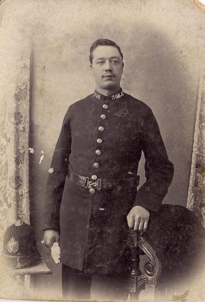 Police Constable 348 Jackson. (Gloucestershire Police Archive URN 1629-3)