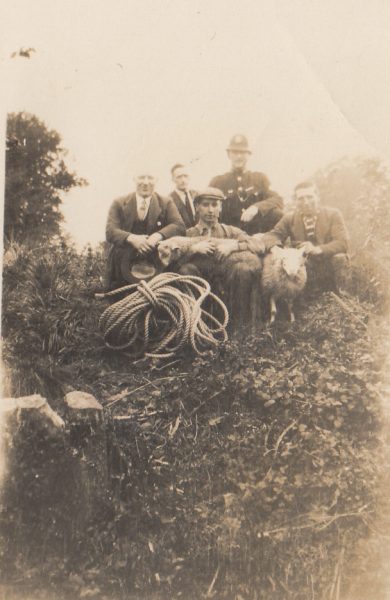 Police Constable Beddis after rescuing a sheep in Forest of Dean. (Gloucestershire Police Archives URN 2120)