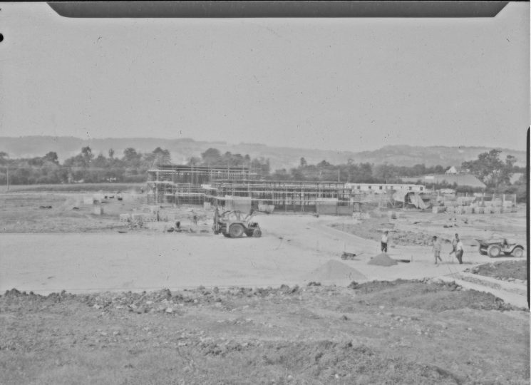 Building on the Lansdown Road site. (Gloucestershire Police Archives URN 2431) | Photograph from an old negative