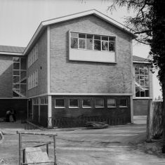 Talbot House (Cheltenham Divisional Headquarters) at the time of building the new block for canteen, print-room, uniform stores, Scenes Of Crime  office (Gloucestershire Police Archives URN 1092 (2) )