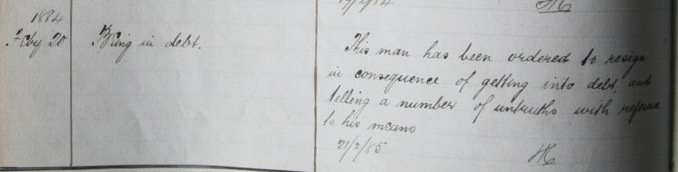 Henry Mills, February 1884. Being in debt. (Gloucestershire Police Archives URN 7930) 
